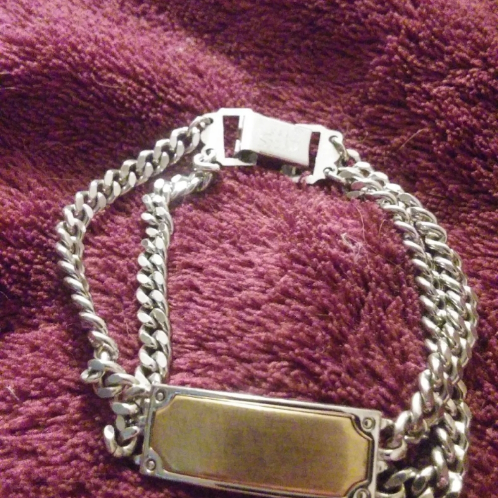 ◇Sterling silver and brass men's bracelet.